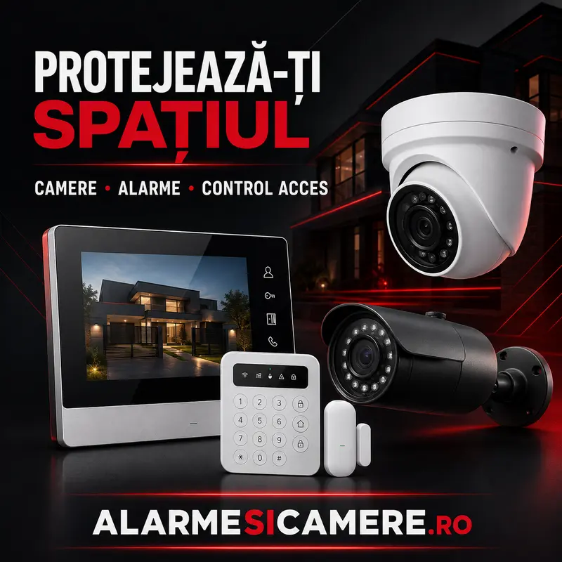 Camere, alarmă, videointerfon și control acces pentru protecția proprietății